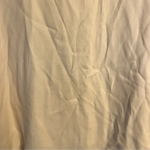 Vintage Briggs Cream Crinkle Textured Button Front Long Sleeve Top Size Large - Picture 10 of 11